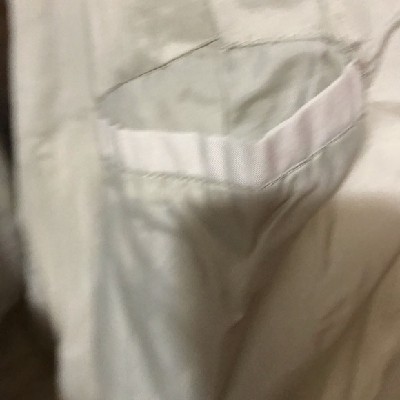 Men’s jacket. Clipper mist of London town brand.Cream colored with teal accents. - Picture 6 of 7